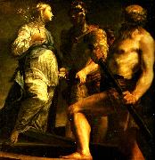 Giuseppe Maria Crespi aeneas med sibyllan och charon oil painting